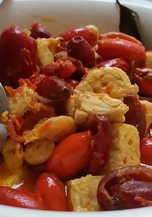 Foto resep Jangan tempe kulit melinjo - sambal goreng
