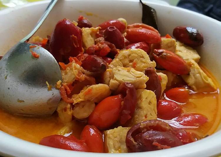 Jangan tempe kulit melinjo - sambal goreng