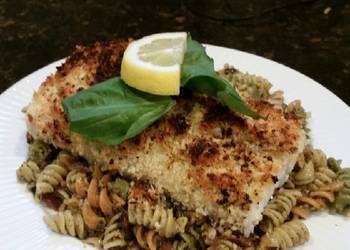 Ultimate Serving Recipe Brads panko parmesan crusted halibut with cashew pesto pasta Very Delicious Ultimate Serving Recipe Brads panko parmesan crusted halibut with cashew pesto pasta Very Delicious