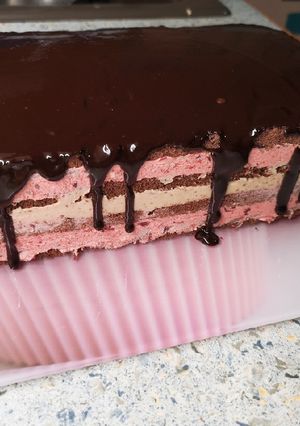 Meggyes, gesztenyés szelet recept fotója