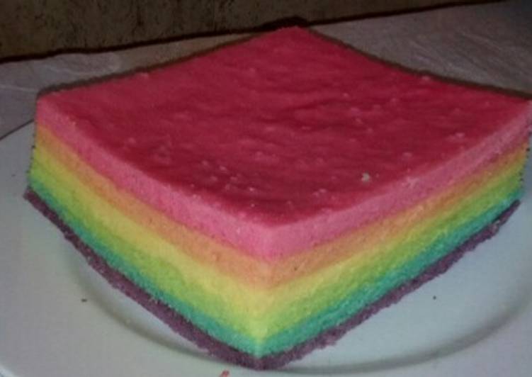 Rainbow Cake Kukus Elim Sugito