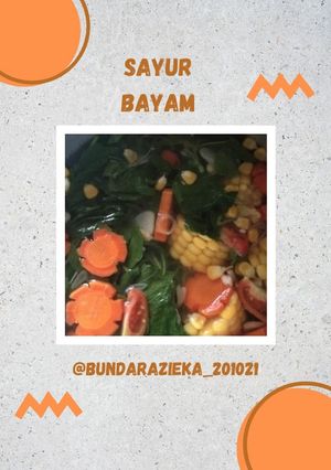 Foto resep 02. Sayur bayam / sayur bening