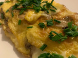 Omelette champiñón queso