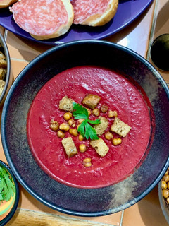 A picture of Curried Beet Soup.