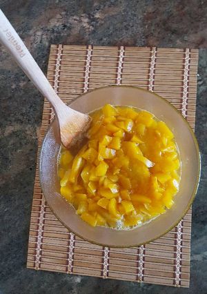 Una foto de Mangos en almíbar