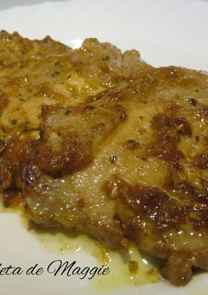 Foto principal de Lomo a la mostaza con salsa de vino y naranja