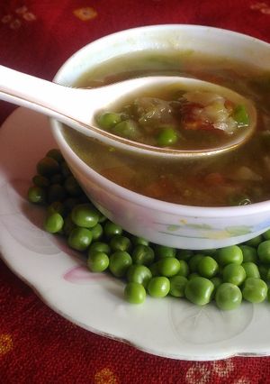 A picture of Mix vegetable soup.