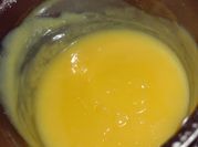Una foto de crema pastelera sin huevo