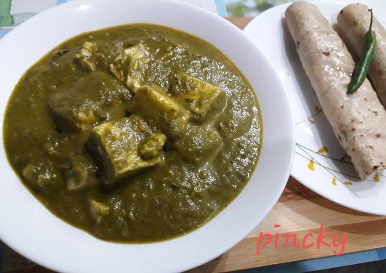 Palka paneer healthy and delicious