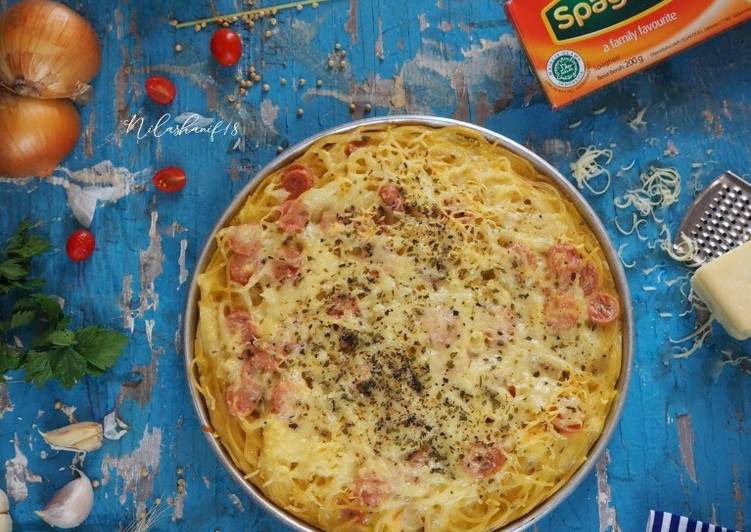 Resep Pizza spaghetti Anti Gagal
