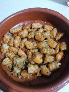 Una foto de Gambas al ajillo en el microondas