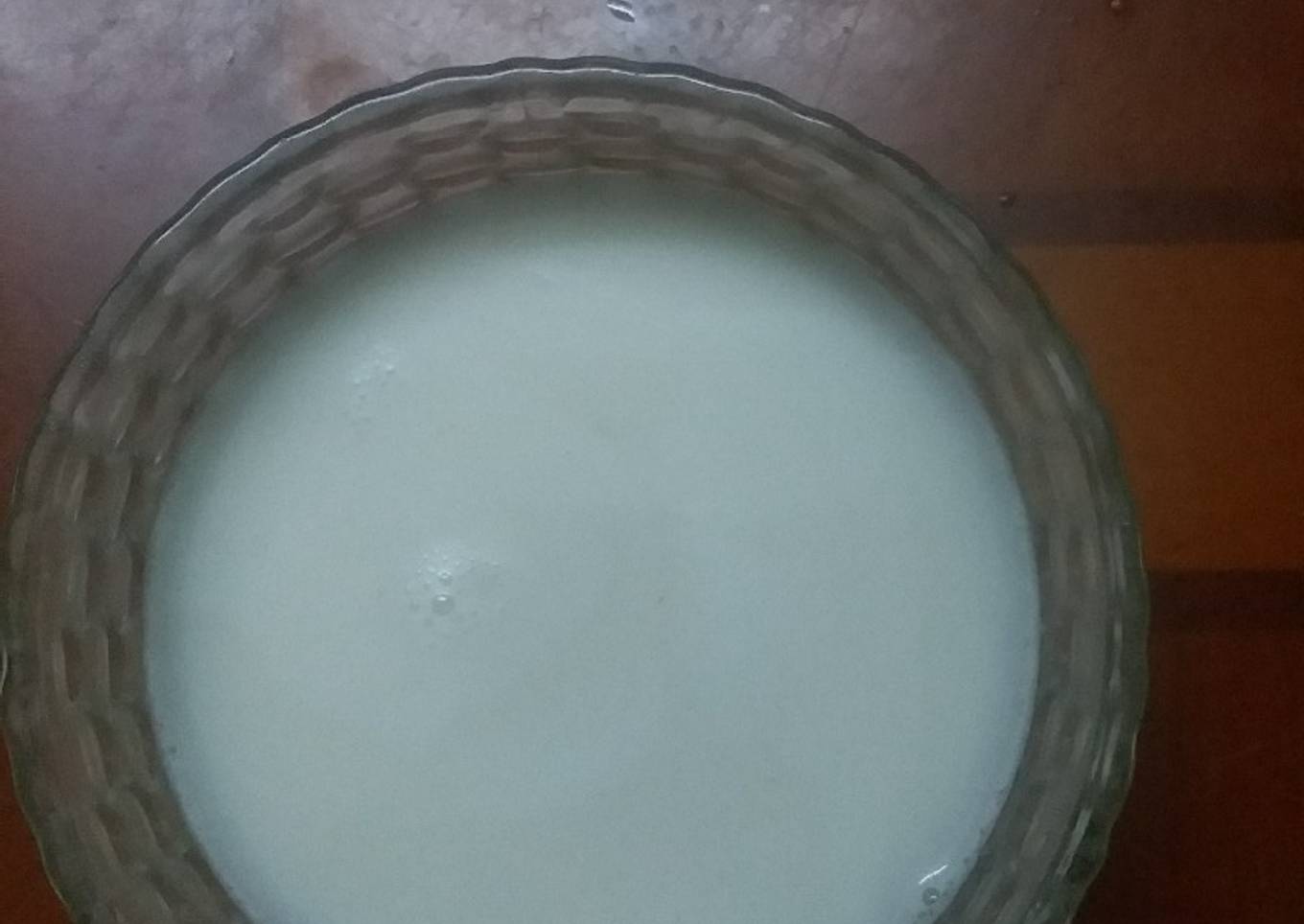 Banana stem and coconut milk