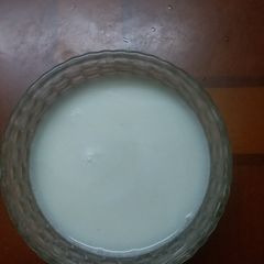 A picture of Banana stem and coconut milk.