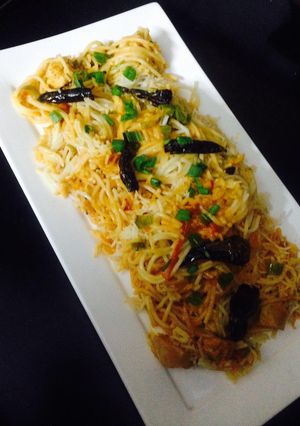 A picture of Singaporean rice.