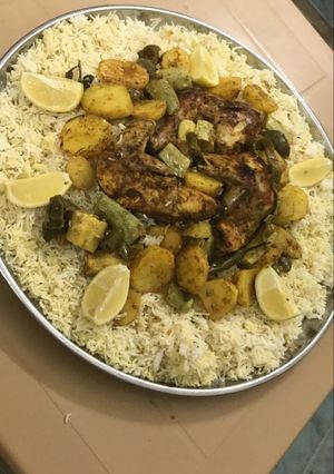 صورة لوصفة مندي الأرز بالفرن