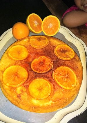 Una foto de Tarta invertida de naranjas 🍊🍊