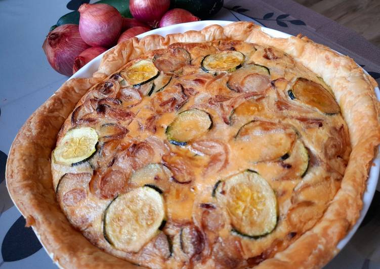 Step-by-Step Guide to Make Award-winning Tarta de cebolla y calabacín🥮🧅🥒