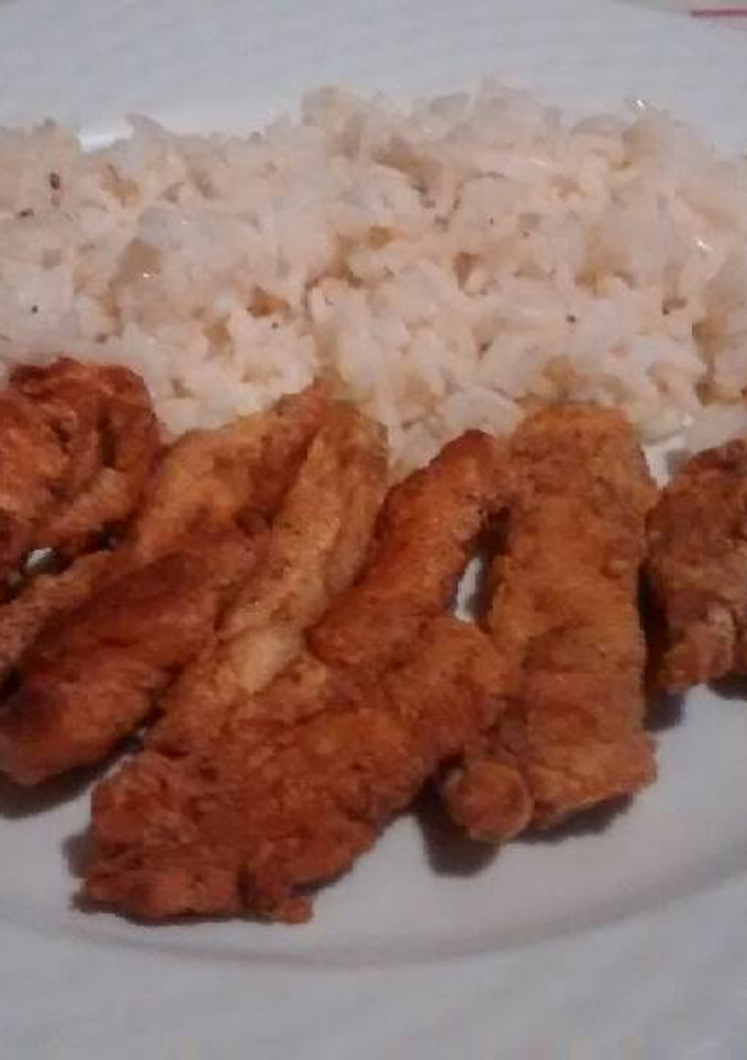 Una foto de Tiritas de pollo cinco especias