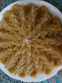 عکسی از دستور 😋حلوا زعفرانی 😋