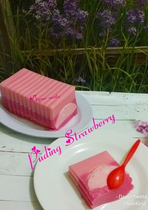 Foto resep Puding Strawberry