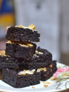 Foto resep Lowcarb Fudgy Brownies #ketofriendly