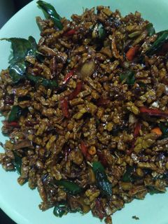 Foto resep Tempe orek teri kacang kering