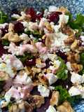 Roast beetroot salad - vegetarian (vegan option)