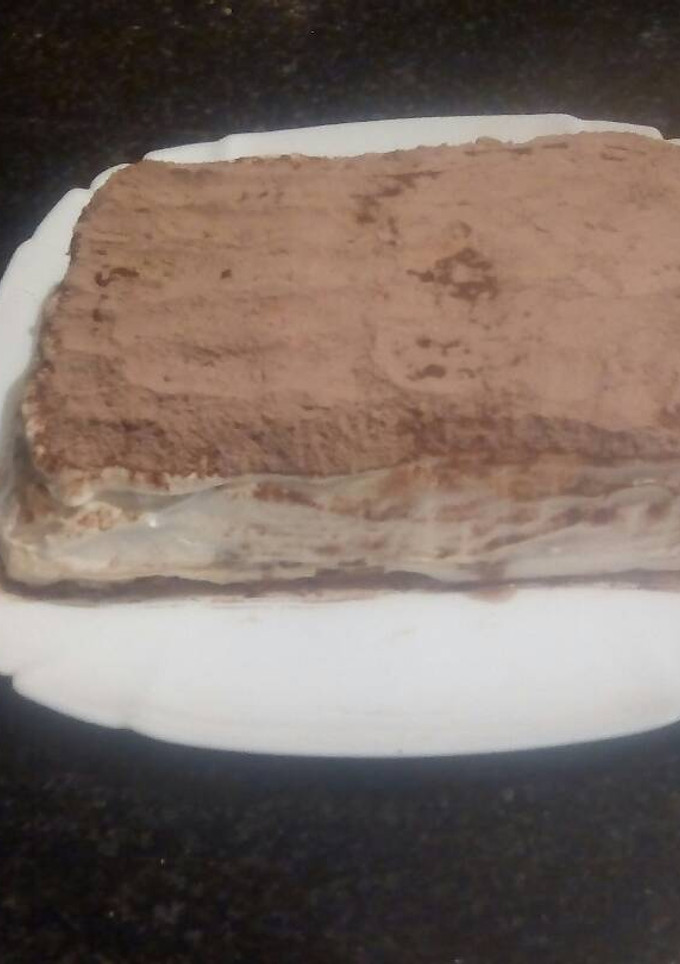 Una foto de Tiramisú con galletas 
