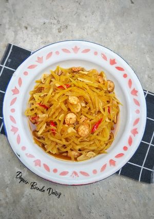 Foto resep Tumis Pepaya Muda dan Udang Pedas Manis