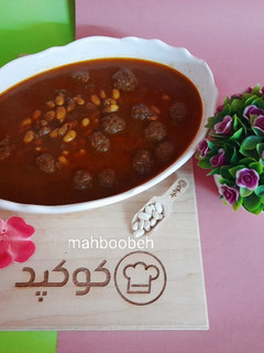 عکسی از دستور خورشت لوبیا سفید با کوفته قلقلی😉
