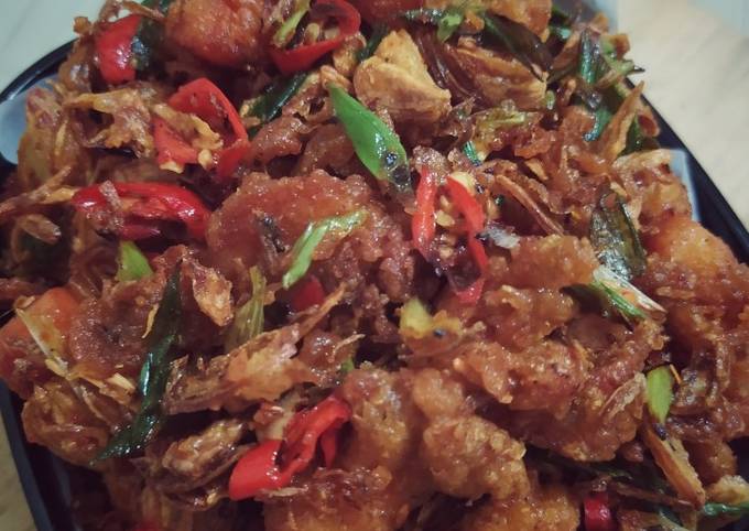 Ayam Popcorn Goreng Bawang