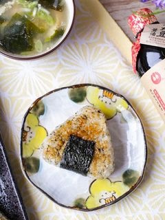 親子料理~日式醬烤飯糰 的食譜成品照片