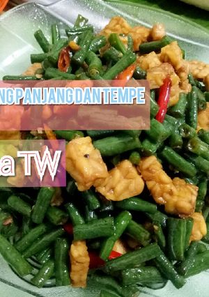 Foto resep Tumis kacang panjang dan tempe