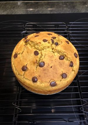 Una foto de Bizcocho de Calabaza Vegano con Pepitas de Chocolate