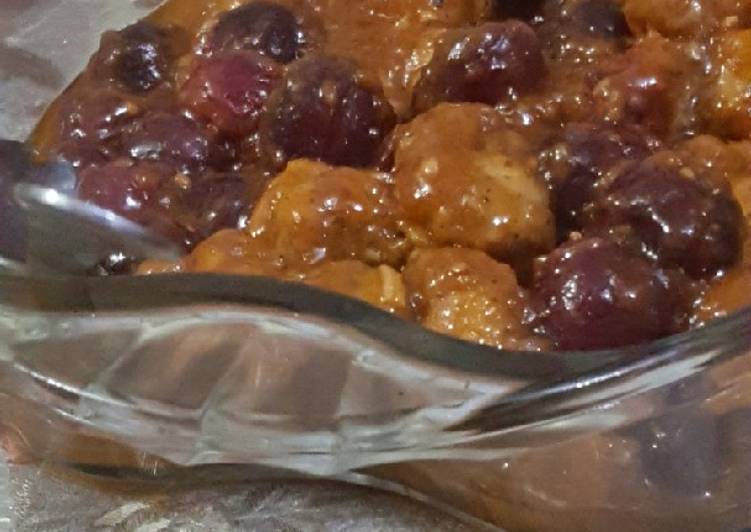 Cherry chilli chicken�?��?�unique and delicious.