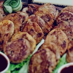 A picture of Beef boti resha kababs.
