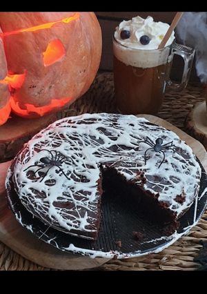 Une photo de Mon gâteau toile d'araignées d'Halloween 🕷🕷