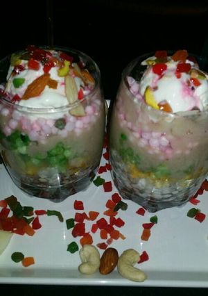 A picture of Sabudana falooda delight.