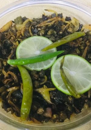 A picture of Lemon Masala Crispy Bhindi.