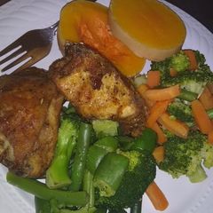 Oven baked chicken A picture of Oven baked chicken.