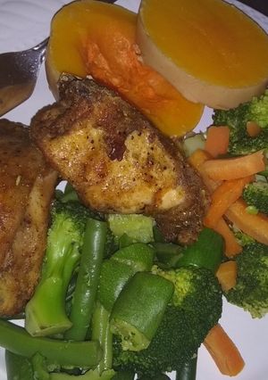 A picture of Oven baked chicken.
