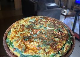 Tortilla de espinaca: súper rápida