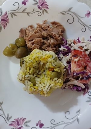 عکسی از دستور شوید باقالی پلو با تن❤️
