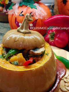 Una foto de Calabaza rellena