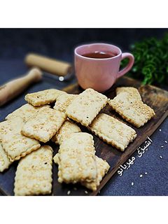 عکسی از دستور شیرینی کنجدی با روغن مایع