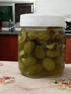 صورة لوصفة الزيتون المحشي