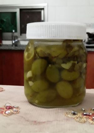 صورة لوصفة الزيتون المحشي