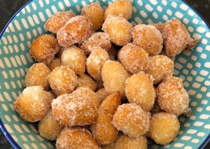 Quick and easy mini sugar coated donuts