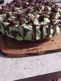 Una foto de Torta de chocolate y menta 👌