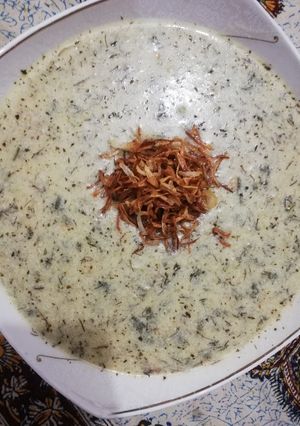 عکسی از دستور آش دوغ با گوشت
